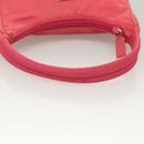 PRADA Accessory Pouch Nylon Pink Silver Auth 131374-7