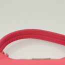 PRADA Accessory Pouch Nylon Pink Silver Auth 131374-8
