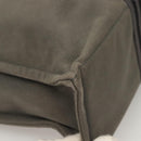 HERMES Fourre Tout MM Hand Bag Canvas Gray Silver Auth 131380-9