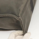 HERMES Fourre Tout MM Hand Bag Canvas Gray Silver Auth 131380-15