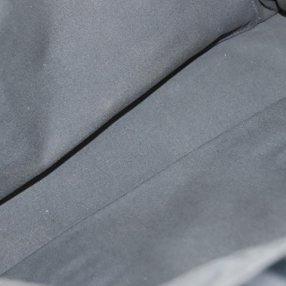 HERMES Fourre Tout MM Hand Bag Canvas Gray Silver Auth 131380