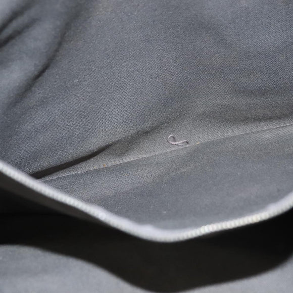 HERMES Fourre Tout MM Hand Bag Canvas Gray Silver Auth 131380