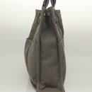 HERMES Fourre Tout MM Hand Bag Canvas Gray Silver Auth 131380-4