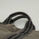 HERMES Fourre Tout MM Hand Bag Canvas Gray Silver Auth 131380-8