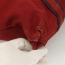 HERMES Fourre Tout Cabass Hand Bag Canvas Red Auth 131381-10