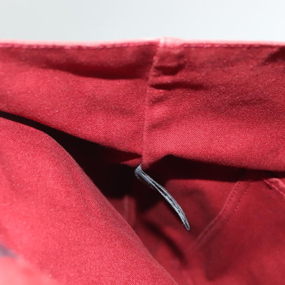 HERMES Fourre Tout Cabass Hand Bag Canvas Red Auth 131381