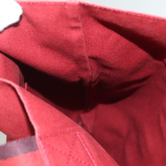 HERMES Fourre Tout Cabass Hand Bag Canvas Red Auth 131381