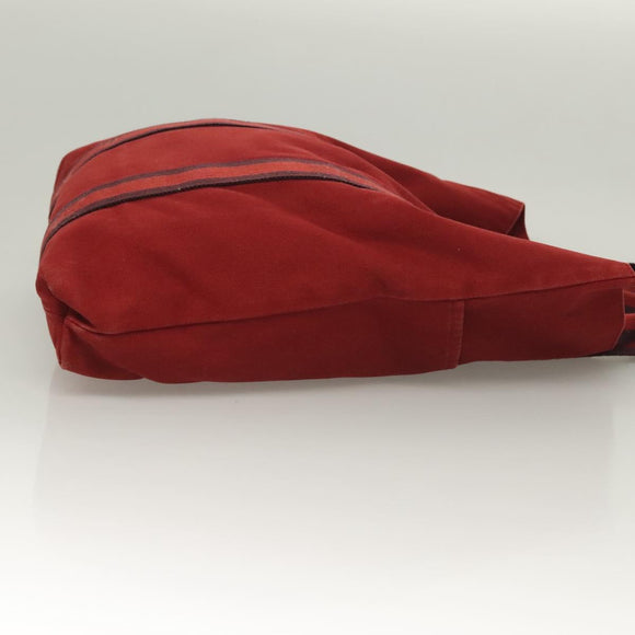 HERMES Fourre Tout Cabass Hand Bag Canvas Red Auth 131381