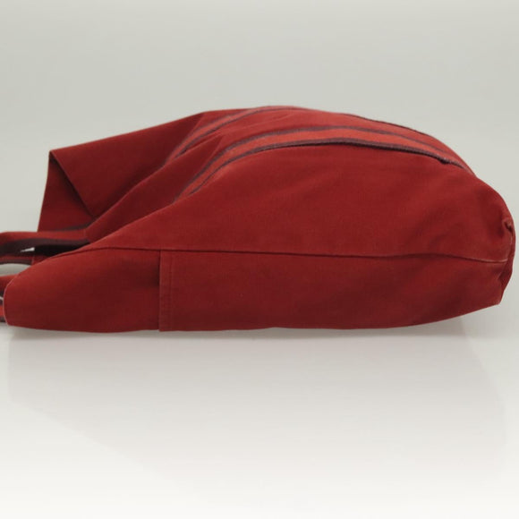 HERMES Fourre Tout Cabass Hand Bag Canvas Red Auth 131381