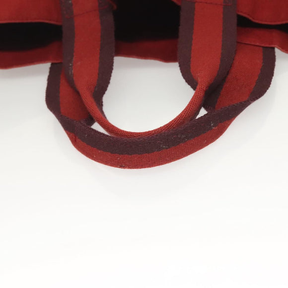 HERMES Fourre Tout Cabass Hand Bag Canvas Red Auth 131381
