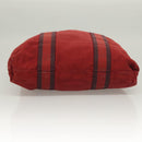 HERMES Fourre Tout Cabass Hand Bag Canvas Red Auth 131381-9