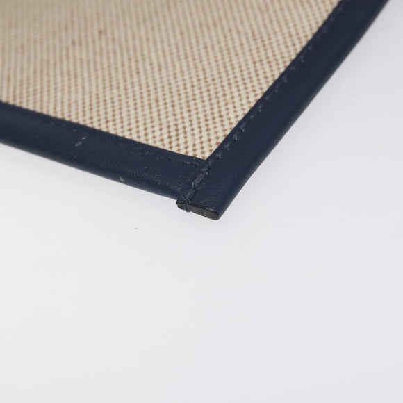 HERMES Petit Ash Pouch Leather Canvas Navy Auth 131382