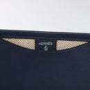 HERMES Petit Ash Pouch Leather Canvas Navy Auth 131382-9