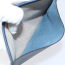 HERMES Petit Ash Pouch Leather Canvas Navy Auth 131382-10