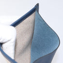 HERMES Petit Ash Pouch Leather Canvas Navy Auth 131382-11