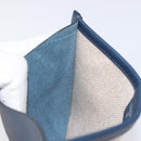 HERMES Petit Ash Pouch Leather Canvas Navy Auth 131382-12