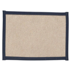 HERMES Petit Ash Pouch Leather Canvas Navy Auth 131382 - 0