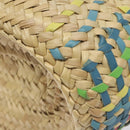 LOEWE Basket Bag Large Anagram Bag Raffia Leather Beige Multicolor Auth 131384M-15