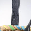LOEWE Basket Bag Large Anagram Bag Raffia Leather Beige Multicolor Auth 131384M-17