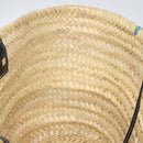 LOEWE Basket Bag Large Anagram Bag Raffia Leather Beige Multicolor Auth 131384M-18