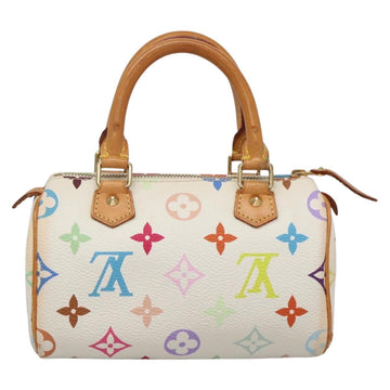 LOUIS VUITTON Monogram Multicolor Mini Speedy Hand Bag White M92645 Auth 131386V - 0