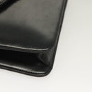 GIVENCHY Shoulder Bag Leather Black Gold Auth 131399-8