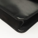 GIVENCHY Shoulder Bag Leather Black Gold Auth 131399-15