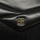 GIVENCHY Shoulder Bag Leather Black Gold Auth 131399-18