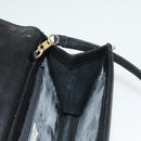 GIVENCHY Shoulder Bag Leather Black Gold Auth 131399-19