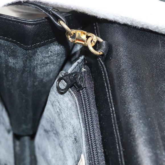 GIVENCHY Shoulder Bag Leather Black Gold Auth 131399