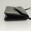 GIVENCHY Shoulder Bag Leather Black Gold Auth 131399-3