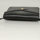 GIVENCHY Shoulder Bag Leather Black Gold Auth 131399-6