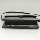 GIVENCHY Shoulder Bag Leather Black Gold Auth 131399-5
