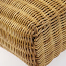 BURBERRY Hand Bag Wicker Beige Brown Auth 131420-14