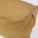 PRADA Shoulder Bag Nylon Beige Gold Auth 131423-14