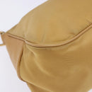 PRADA Shoulder Bag Nylon Beige Gold Auth 131423-17