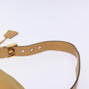 PRADA Shoulder Bag Nylon Beige Gold Auth 131423-8