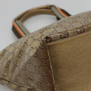 GUCCI GG Crystal Tote Bag Brown Silver 131230 Auth 131428-14