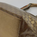 GUCCI GG Crystal Tote Bag Brown Silver 131230 Auth 131428-15