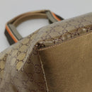 GUCCI GG Crystal Tote Bag Brown Silver 131230 Auth 131428-16
