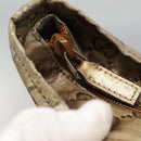 GUCCI GG Crystal Tote Bag Brown Silver 131230 Auth 131428-10