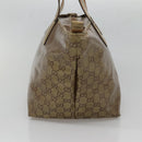 GUCCI GG Crystal Tote Bag Brown Silver 131230 Auth 131428-3