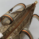 GUCCI GG Crystal Tote Bag Brown Silver 131230 Auth 131428-6