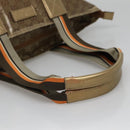 GUCCI GG Crystal Tote Bag Brown Silver 131230 Auth 131428-7