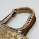 GUCCI GG Crystal Tote Bag Brown Silver 131230 Auth 131428-8
