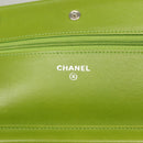 CHANEL Matelasse Chain Shoulder Bag Velor Green CC Auth 131434-20