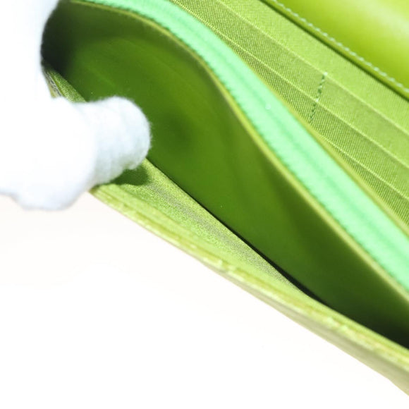 CHANEL Matelasse Chain Shoulder Bag Velor Green CC Auth 131434