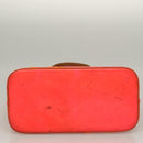 LOUIS VUITTON Monogram Vernis Fluo Houston Hand Bag Orange M91935 Auth 131452-6