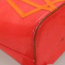 LOUIS VUITTON Monogram Vernis Fluo Houston Hand Bag Orange M91935 Auth 131452-15