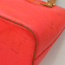 LOUIS VUITTON Monogram Vernis Fluo Houston Hand Bag Orange M91935 Auth 131452-16